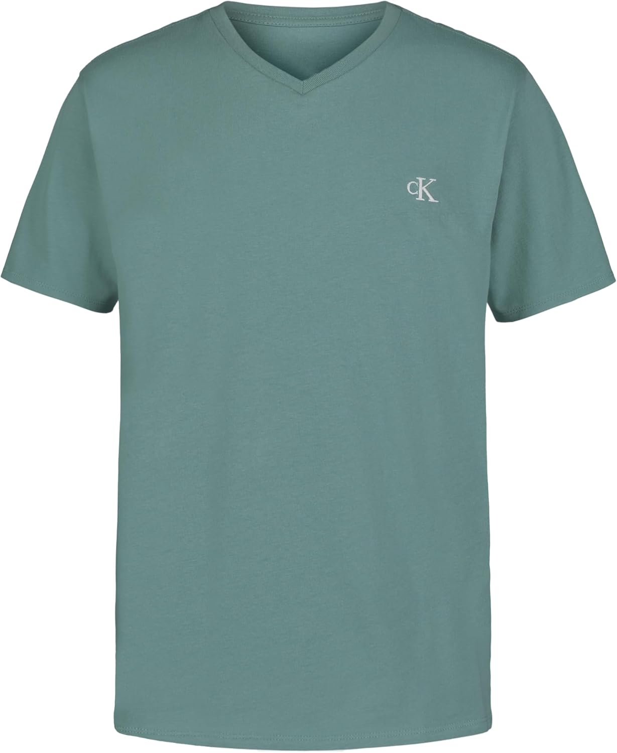 Calvin Klein Boys' Short Sleeve Solid V-Neck T-Shirt, Soft, Comfortable, Relaxed Fit